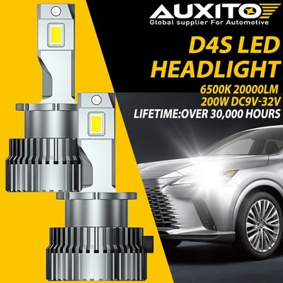 AUXITO D4S/D4R LED Headlight Bulb Replace HID Xenon Lamp 6000K Bright 40000LM 2x - Image 1 of 4
