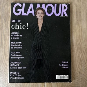Glamour France November 1993 Vintage Magazine Amber Valletta Cover - Picture 1 of 6