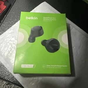 Belkin SoundForm Bolt Wireless Earbuds AUC009 Black Bluetooth 5.2 IPX4 SEALED - Picture 1 of 3
