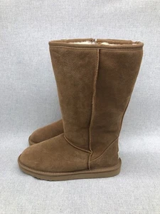 Aus Wooli Australia Stiefel Gr. UK 8 hellbraun Unisex Wildleder kniehoch Lammfell gefüttert - Bild 1 von 8