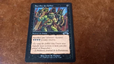 MTG - Carte Magic - Sacrifice des faibles - Exodus VF - Near Mint - Photo 1/2