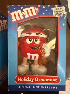 Ornament RED M&M M &M Figure Figurine Holiday ORNAMENT 4” NEW - Picture 1 of 2