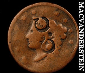 Centavo grande con cabeza de corona - Contraestampado "C.C" - Escaso sin precio base #D1336 - Imagen 1 de 2
