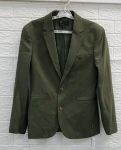 New ASOS DESIGN Slim 2 Button Suit Jacket, Dark Green, 36” Chest Regular Length - Picture 1 of 9