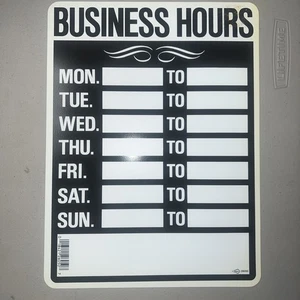 Business Hours Sign, New But Old And Aged - Picture 1 of 2