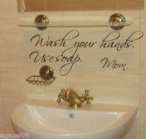 BATHROOM TOILET COOL KIDS WALL QUOTE VINYL STCKER DECAL STENCIL MURAL GRAPHIC - Picture 1 of 4