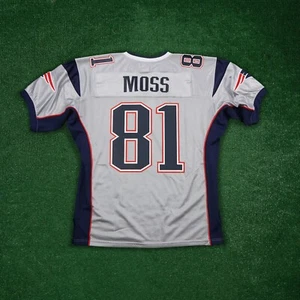 Randy Moss Reebok New England Patriots Authentic On-Field EQT Alt Silver Jersey - Picture 1 of 5