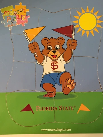 FSU Florida State University Mascotopia Wooden Mascot Puzzle 2003 Cover