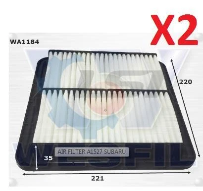 2x Wesfil Air Filters  WA1184 - image 1 of 1