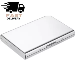 RFID Blocking Wallet Auto Pop up Credit Card Holder Leather Metal Money Clip Men - Picture 1 of 16