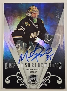 MARTY TURCO 2007-08 UD The Cup Enshrinements On-Card Auto 19/50 Dallas Stars - Picture 1 of 2