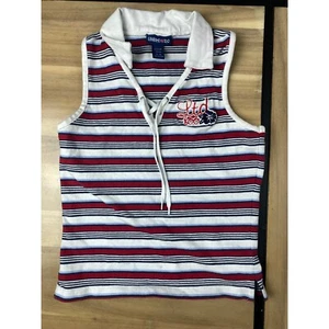 Limited Too Striped Polo Tank Top Sleeveless Lace Up Detail Girls Size 10 - Picture 1 of 8