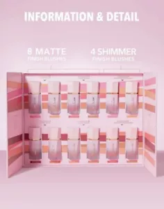 Sheglam 12pcs Colour Bloom Matte Glow Liquid Gel Cream Blush Collection Box Set - Picture 1 of 5