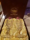 2 Webb Hand Cut Glass Crystal Hungary Cordial Glasses In Display Box 