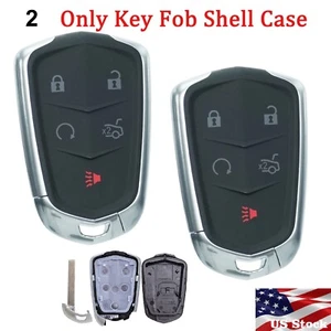 2 Remote Key Fob Shell Case for 2020 2021 2022 2023 Cadillac XT6 13544052 HYQ2ES - Picture 1 of 6