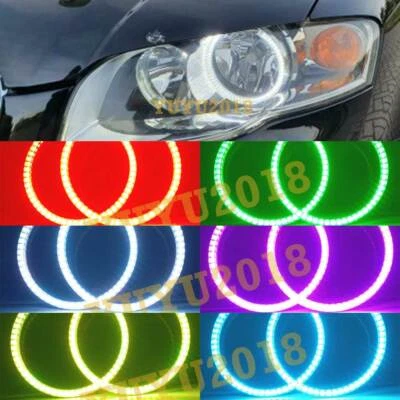 RGB halo ring for Audi A4 S4 RS4 05-09 headlight LED angel eye bluetooth lamp - Imagem 1 de 4
