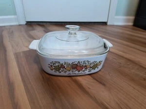 Vintage Corning Ware La Marjolaine A-2-B / 2 QUART w/ Pyrex Lid / Spice of Life - Picture 1 of 17