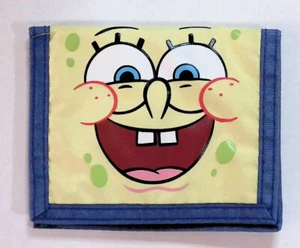 Spongebob Squarepants Face Vinyl Nylon Child's Bifold Wallet Nickelodeon - Picture 1 of 3