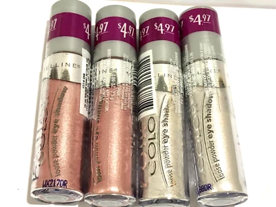 MAYBELLINE (4) ROLLER COLOR  EYE Shadow   (2) MAKE A PASS PINK + (2) IN LINE ICE - Image 1 of 4