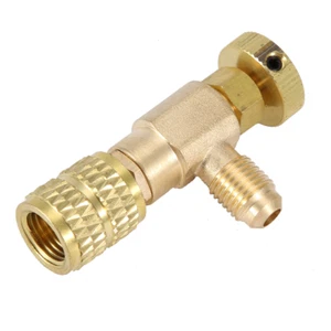 2pcs Safety Valve For Air Conditioning Repair 1/4 Adapter R410A R22 - Picture 1 of 7