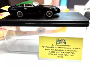 ASTON MARTIN DP 214 Stradale Verde Nera 1963 JOLLY MODEL 1/43 LIMITED 5/100 MIB - Imagen 1 de 7