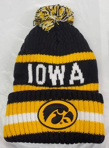 Iowa Hawkeyes '47 Bering Cuffed Knit Hat with Pom - NCAA - Picture 1 of 2