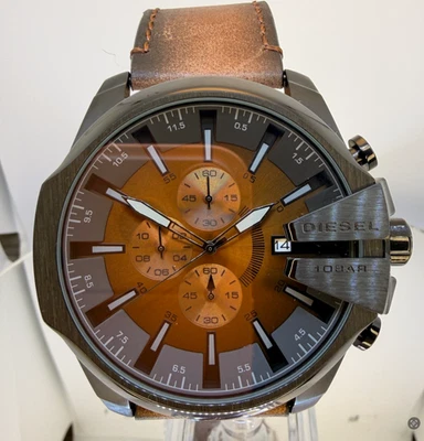 Reloj Mega Chief 2025 para hombre cronógrafo correa de cuero marrón DZ4692 Foto 1 de 4