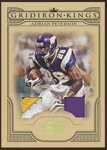 Adrian Peterson 2008 Gridiron Kings Game Worn 3 Color Patch Vikings 35/50 - Picture 1 of 2