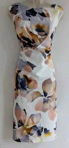 💜 ROMAN SIZE 20 Beautiful Ladies Floral Bodycon Dress Ref 15 - Picture 1 of 8