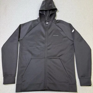Castore Men’s Long Sleeve Flex Zip-Through Hoodie Size Large Black Racing - Picture 1 of 17