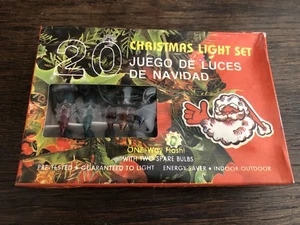 Juego de 20 luces navideñas vintage - bombillas intermitentes multicolores con caja funciona muy bien - Imagen 1 de 6