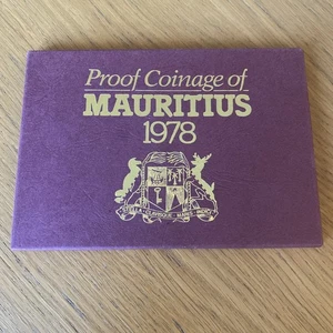 1978 Royal Mint Mauritius Proof Coinage Presentation Set X7 Coins #25206 - Picture 1 of 5