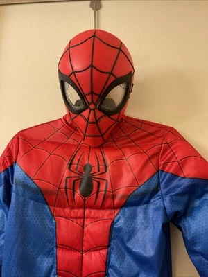 DISFRAZ MONO ACOLCHADO HOMBRE ARAÑA NIÑOS DISFRAZ CON GUANTES Y MÁSCARA TALLA 6~8 Foto 1 de 4