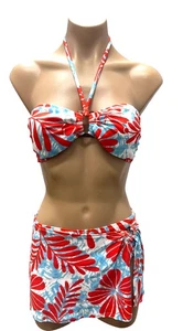 KECHIKA SWIMWEAR NWT WOMEN'S BANDEAU TOP sz 8 & Skirted Bottom Sz 6 *New - Picture 1 of 3