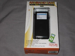 3 iConcepts iPod Nano Cases MP3 Gear Music Songs Armband Clear White Black  NEW! - Picture 1 of 1