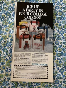 Vintage 1980 AJD Cap Company Print Ad College Cooler Totes Alabama Clemson Ad - Bild 1 von 7