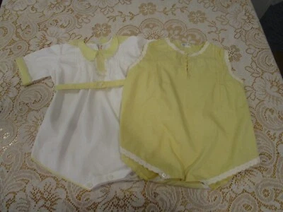 2 Mamelucos Burbuja Amarillo Niño 3 Años De Colección Detallados Hechos a Mano Foto 1 de 4