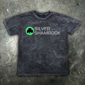 Silver Shamrock Distressed Mens Halloween Michael Myers Horror Movie T Shirt - Picture 1 of 1