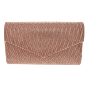 Fashion Glitter Fabric Clutch Bag With Rhinestone BZY217-CHP - Picture 1 of 3