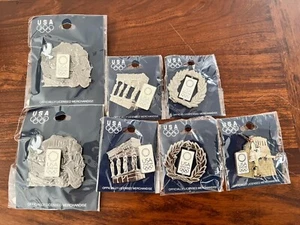 Set of 7 Olympic Pins USA Athens 2004 - Picture 1 of 5