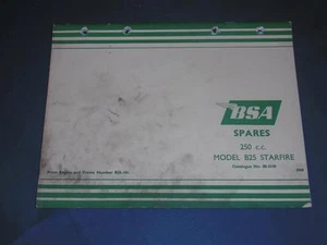 BSA Replacement Parts List - 1968 250cc Model B25 Starfire A5138 - Picture 1 of 1