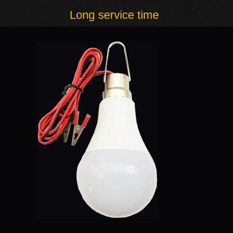 Portable E27 Outdoor Camping Bulb With Hang Loop 3W-18W Cool White 12V 24V - Image 1 of 1