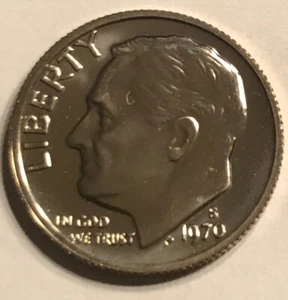 1970 S PP Roosevelt Dime aus USA Proof Set mit kostenlosem Versand - Bild 1 von 2