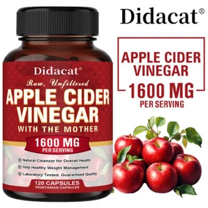 ▶ Apple Cider Vinegar Capsules - 1600mg with The Mother Vegan Keto Pills - Picture 1 of 12