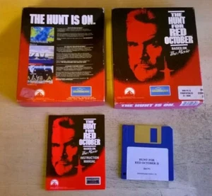 THE HUNT FOR RED OCTOBER - 3.5 FLOPPY DISC 1990 PC GAME - ORIGINAL SMALL BIG BOX - Picture 1 of 5