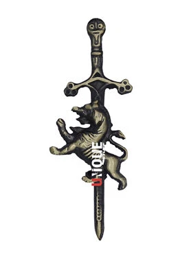 Prendedor escocés escocés de hombre con diseño desenfrenado Kilt acabado antiguo 4 largos Foto 1 de 2