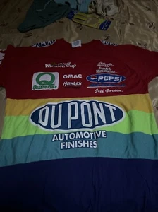 NWOT Vintage Jeff Gordon Rainbow Dupont Shirt 1990's Vintage Nascar - Picture 1 of 1