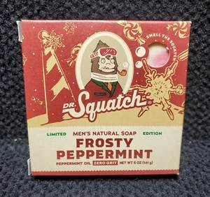 (1 Bar) Jabón Natural Dr. Squatch MENTA ESCARCHADA Edición Limitada 5oz Navidad - Imagen 1 de 10