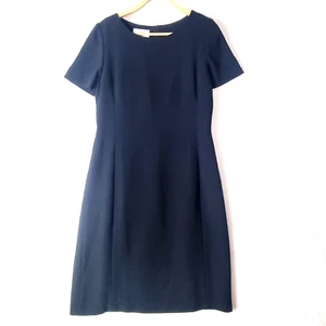 Vintage JAX SERARATES Womens Dress Size 6 Black Short Sleeve Pencil Round Neck - Picture 1 of 11