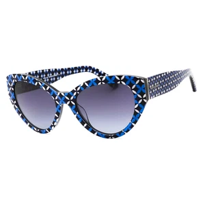 Kate Spade PAISLEIGH/S 0S6F 9O Blue Pattern / Dark Gray Gradient Lens Sunglasses - Picture 1 of 3